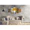 imageWieco Art Large Autumn Love Modern Giclee Canvas Prints Artwork 5 Panels Abstract Landscape Pictures to Photo Printed on Canvas Wall Art for Living Room Bedroom Office Decor12x16inchx2pcs 12x24inchx2pcs 12x32inchx1pc