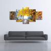 imageWieco Art Large Autumn Love Modern Giclee Canvas Prints Artwork 5 Panels Abstract Landscape Pictures to Photo Printed on Canvas Wall Art for Living Room Bedroom Office Decor12x16inchx2pcs 12x24inchx2pcs 12x32inchx1pc