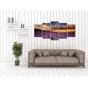 imageWieco Art Lavender Field Abstract Canvas Prints Wall Art Purple Flowers Picture 5 Panels Modern Landscape Giclee for Living Room Bedroom Home Office Decorations