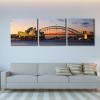 imageWieco Art Museum of Sydney Modern Canvas Prints Wall Art City Skyline Pictures Paintings for Living Room Bedroom Home Decorations 3 Piece Modern Stretched and Framed Giclee Ocean Sea Beach Artwork