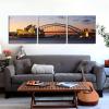 imageWieco Art Museum of Sydney Modern Canvas Prints Wall Art City Skyline Pictures Paintings for Living Room Bedroom Home Decorations 3 Piece Modern Stretched and Framed Giclee Ocean Sea Beach Artwork