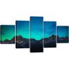 imageWieco Art Canvas Wall Art Mount Cook and Lake Matheson New Zealand with Milky Way Modern 5 Piece Canvas Artwork Starry Night Pictures for Bedroom Kitchen Living Room Wall Decor Home DecorationsC