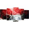 imageWieco Art Canvas Wall Art Mount Cook and Lake Matheson New Zealand with Milky Way Modern 5 Piece Canvas Artwork Starry Night Pictures for Bedroom Kitchen Living Room Wall Decor Home DecorationsB
