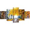 imageWieco Art Large Autumn Love Modern Giclee Canvas Prints Artwork 5 Panels Abstract Landscape Pictures to Photo Printed on Canvas Wall Art for Living Room Bedroom Office Decor12x16inchx2pcs 12x24inchx2pcs 12x32inchx1pc