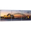 imageWieco Art Museum of Sydney Modern Canvas Prints Wall Art City Skyline Pictures Paintings for Living Room Bedroom Home Decorations 3 Piece Modern Stretched and Framed Giclee Ocean Sea Beach Artwork