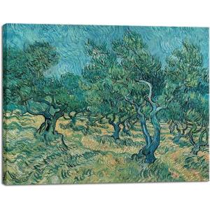 imageWieco Art Olive Grove 2 Canvas Print of Vincent Van Gogh Wall Art Paintings Reproduction Field Pictures Artwork for Wall Decor and Home Decorations