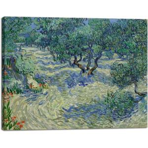 imageWieco Art Olive Grove Canvas Print of Vincent Van Gogh Wall Art Paintings Reproduction Field Pictures Artwork for Living Room Wall Decor and Home Decorations