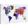 imageWieco Art Old Colorful World Map Extra Large Modern Gallery Wrapped Giclee Canvas Prints Artwork Abstract Landscape Pictures Paintings on Canvas Wall Art for Living Room Home Office Decorations XL