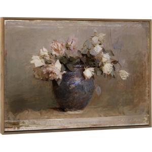 imageWieco Art Canvas Print Wall Art Roses 1890 by Abbott Handerson Thayer Reproductions Art Print Rustic Style Artwork for Living Room Bedroom Home Office Decorations29L x 21W