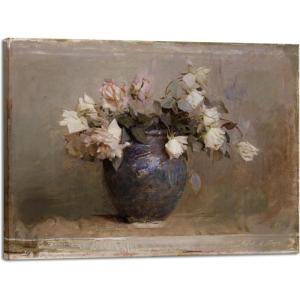 imageWieco Art Canvas Print Wall Art Roses 1890 by Abbott Handerson Thayer Reproductions Art Print Rustic Style Artwork for Living Room Bedroom Home Office Decorations28L x 20W