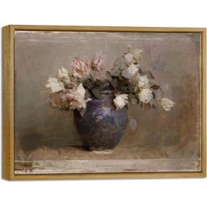 imageWieco Art Canvas Print Wall Art Roses 1890 by Abbott Handerson Thayer Reproductions Art Print Rustic Style Artwork for Living Room Bedroom Home Office Decorations17L x 13W