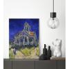 image:imageWieco Art Black Framed Canvas Wall Art Church at Auvers by Vincent Van Gogh Famous Paintings Reproduction Modern Classic Abstract Artwork for Wall Decor Home Office Decorations16L x 12W