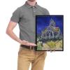 image:imageWieco Art Black Framed Canvas Wall Art Church at Auvers by Vincent Van Gogh Famous Paintings Reproduction Modern Classic Abstract Artwork for Wall Decor Home Office Decorations17L x 13W