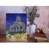 image:imageWieco Art Black Framed Canvas Wall Art Church at Auvers by Vincent Van Gogh Famous Paintings Reproduction Modern Classic Abstract Artwork for Wall Decor Home Office Decorations16L x 12W