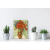 image:imageWieco Art Framed Wall Art of Red Poppies and Daisies by Vincent Van Gogh Paintings Reproduction Abstract Canvas Prints for Home Living Room Decorations Bronze Gold Frame16L x 12W
