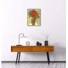 image:imageWieco Art Framed Wall Art of Red Poppies and Daisies by Vincent Van Gogh Paintings Reproduction Abstract Canvas Prints for Home Living Room Decorations Bronze Gold Frame17L x 13W
