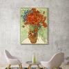 image:imageWieco Art Framed Wall Art of Red Poppies and Daisies by Vincent Van Gogh Paintings Reproduction Abstract Canvas Prints for Home Living Room Decorations Bronze Gold Frame327L x 247W