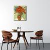 image:imageWieco Art Framed Wall Art of Red Poppies and Daisies by Vincent Van Gogh Paintings Reproduction Abstract Canvas Prints for Home Living Room Decorations Bronze Gold Frame24L x 20W