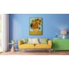 image:imageWieco Art Large Framed Wall Art of Sunflower by Van Gogh Paintings Reproduction Abstract Canvas Prints for Home Living Room Decorations Bronze Gold Frame