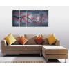 image:imageWieco Art Red Plum Blossom 5 Piece Giclee Canvas Prints Wall Art By Floral Oil Paintings Reproduction Pictures for Living Room Bedroom Home Decorations Modern Stretched and Framed Flowers Artwork