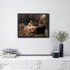 image:imageWieco Art Framed Canvas Print Wall Art The Lady of Shalott by John William Waterhouse Famous Art Reproductions Print Artwork for Living Room Bedroom Home DecorationsBlack Frame