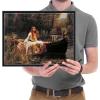 image:imageWieco Art Framed Canvas Print Wall Art The Lady of Shalott by John William Waterhouse Famous Art Reproductions Print Artwork for Living Room Bedroom Home DecorationsBlack Frame