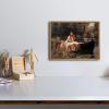 image:imageWieco Art Framed Canvas Print Wall Art The Lady of Shalott by John William Waterhouse Famous Art Reproductions Print Artwork for Living Room Bedroom Home DecorationsNatural Frame