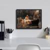 image:imageWieco Art Framed Canvas Print Wall Art The Lady of Shalott by John William Waterhouse Famous Art Reproductions Print Artwork for Living Room Bedroom Home DecorationsBlack Frame