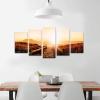 image:imageWieco Art Sunrise Canvas Prints Wall Art Ocean Sea Beach Pictures Paintings for Living Room Bedroom Dining Room Home Decoration 5 Piece Modern Stretched and Framed Giclee Beige Red Landscape Artwork