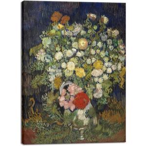 image:imageWieco Art Canvas Wall Art Bouquet Of Flowers In A Vase by Vincent Van Gogh Oil Paintings Reproduction Canvas Prints Artwork Pictures for Home and office Decorations