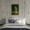 image:imageWieco Art Framed Canvas Wall Art Fairy Tale Midsummer Eve with A Girl and Elves by Edward Robert Hughe Neoclassical Art Nouveau Print Picture for Living Room Home DecorationsNatural Frame