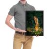 image:imageWieco Art Framed Canvas Wall Art Fairy Tale Midsummer Eve with A Girl and Elves by Edward Robert Hughe Neoclassical Art Nouveau Print Picture for Living Room Home DecorationsBlack Frame