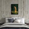 image:imageWieco Art Framed Canvas Wall Art Fairy Tale Midsummer Eve with A Girl and Elves by Edward Robert Hughe Neoclassical Art Nouveau Print Picture for Living Room Home DecorationsBlack Frame
