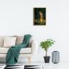 image:imageWieco Art Framed Canvas Wall Art Fairy Tale Midsummer Eve with A Girl and Elves by Edward Robert Hughe Neoclassical Art Nouveau Print Picture for Living Room Home DecorationsNatural Frame
