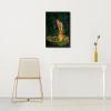 image:imageWieco Art Framed Canvas Wall Art Fairy Tale Midsummer Eve with A Girl and Elves by Edward Robert Hughe Neoclassical Art Nouveau Print Picture for Living Room Home DecorationsBlack Frame