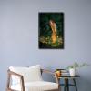 image:imageWieco Art Framed Canvas Wall Art Fairy Tale Midsummer Eve with A Girl and Elves by Edward Robert Hughe Neoclassical Art Nouveau Print Picture for Living Room Home DecorationsBlack Frame
