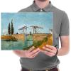 image:imageWieco Art Canvas Prints Wall Art Langlois Bridge at Arles by Vincent Van Gogh Oil Paintings Reproduction Canvas Artwork Pictures for Home and office Decorations16L x 12W