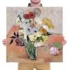 image:imageWieco Art Japanese Vase with Roses and Anemones by Vincent Van Gogh Oil Paintings Reproduction Canvas Prints Artwork Flowers Pictures on Canvas Wall Art for Home and office DecorationsGallery Wrapped