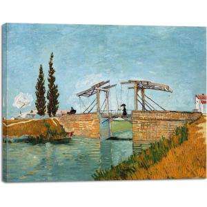 image:imageWieco Art Canvas Prints Wall Art Langlois Bridge at Arles by Vincent Van Gogh Oil Paintings Reproduction Canvas Artwork Pictures for Home and office Decorations16L x 12W