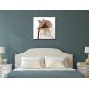 image:imageWieco Art Large Contemporary Stretched and Framed Floral Giclee Canvas Prints Brown Flickering Flowers Pictures Paintings on Canvas Wall Art Work for Bedroom Kitchen Home Decorations 24 by 24Inch