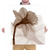 image:imageWieco Art Large Contemporary Stretched and Framed Floral Giclee Canvas Prints Brown Flickering Flowers Pictures Paintings on Canvas Wall Art Work for Bedroom Kitchen Home Decorations 24 by 24Inch