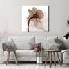 image:imageWieco Art Large Contemporary Stretched and Framed Floral Giclee Canvas Prints Brown Flickering Flowers Pictures Paintings on Canvas Wall Art Work for Bedroom Kitchen Home Decorations 24 by 24Inch