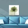 image:imageWieco Art Modern Stretched and Framed Floral Giclee Canvas Prints Green Flickering Flowers Contemporary Artwork Pictures Paintings on Canvas Wall Art for Bedroom Kitchen Home Decor 20 by 20Inch