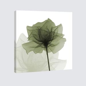 image:imageWieco Art Modern Stretched and Framed Floral Giclee Canvas Prints Green Flickering Flowers Contemporary Artwork Pictures Paintings on Canvas Wall Art for Bedroom Kitchen Home Decor 20 by 20Inch