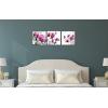 image:imageWieco Art Butterfly in Magnolia Canvas Prints Wall Art 3 Piece Purple Flowers Pictures Paintings for Living Room Bedroom Home Decorations Modern Stretched and Framed Grace Purple Floral Giclee Artwork