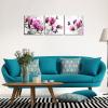 image:imageWieco Art Butterfly in Magnolia Canvas Prints Wall Art 3 Piece Purple Flowers Pictures Paintings for Living Room Bedroom Home Decorations Modern Stretched and Framed Grace Purple Floral Giclee Artwork
