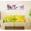 image:imageWieco Art Butterfly in Magnolia Canvas Prints Wall Art 3 Piece Purple Flowers Pictures Paintings for Living Room Bedroom Home Decorations Modern Stretched and Framed Grace Purple Floral Giclee Artwork