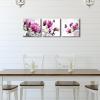 image:imageWieco Art Butterfly in Magnolia Canvas Prints Wall Art 3 Piece Purple Flowers Pictures Paintings for Living Room Bedroom Home Decorations Modern Stretched and Framed Grace Purple Floral Giclee Artwork