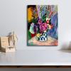 image:imageWieco Art Black Framed Canvas Prints Wall Art Still Life of Peonies in a Vase 1907 by Henri Matisse Abstract Canvas Art Print for Wall Decor and Home Office DecorationsGallery Wrapped