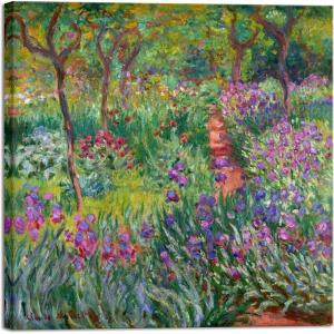 image:imageWieco Art Large Canvas Print Wall Art The Iris Garden at Giverny18991900 by Claude Monet Impressionism Art Print Picture Artwork for Living Room Bedroom Home Kitchen Decorations24L x 24W